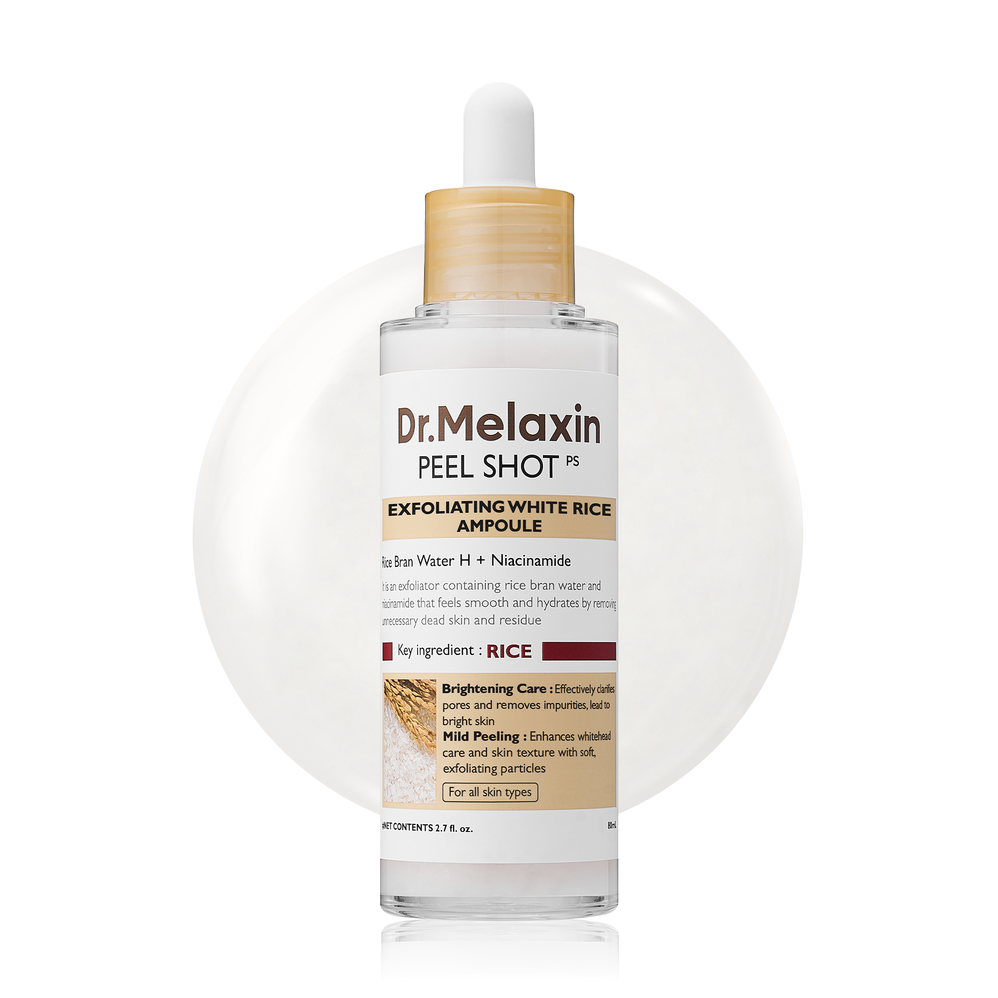 Dr.Melaxin Peel Shot Exfoliant White Rice Ampoule